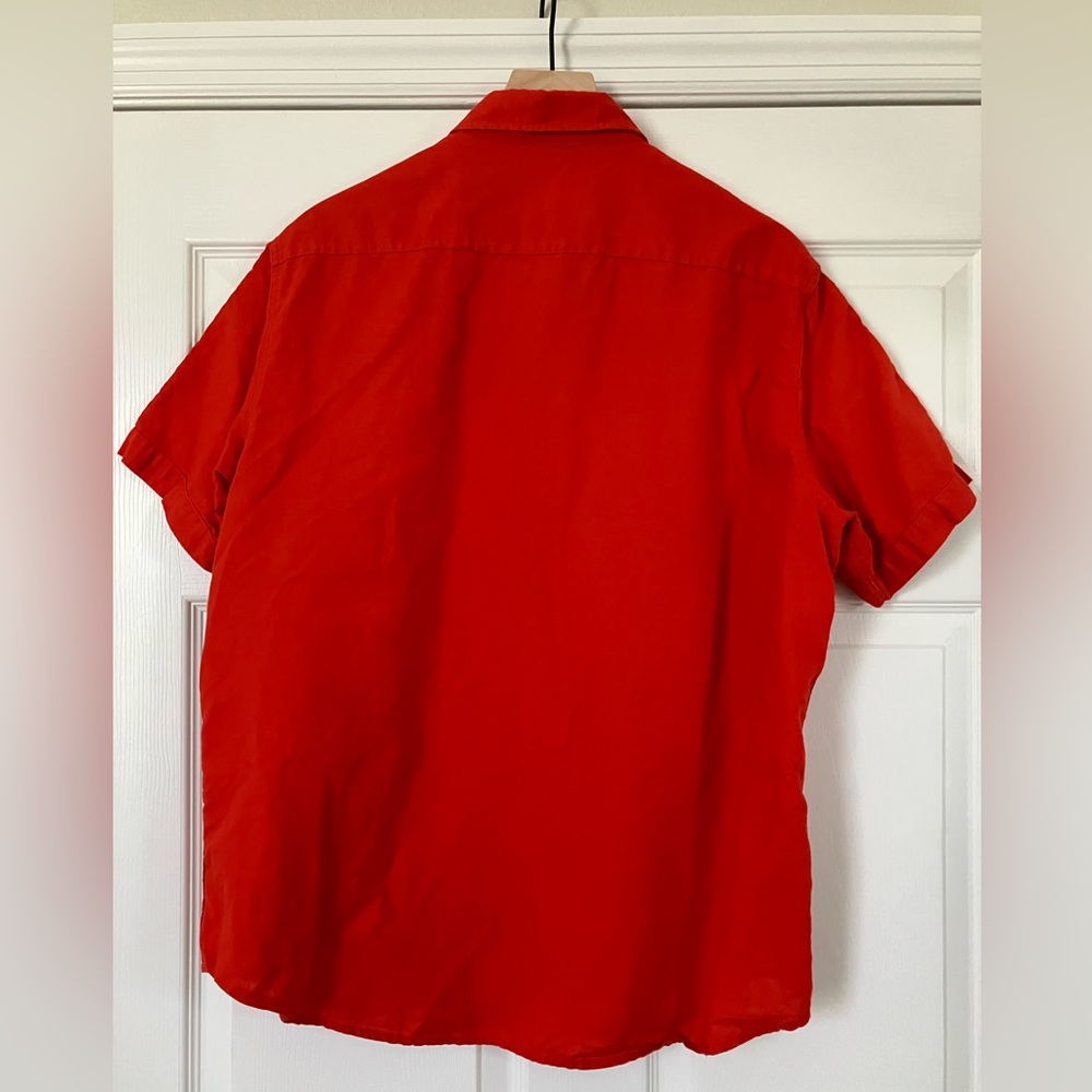 Sean John men’s linen shirt XL bright orange - Picture 2 of 7